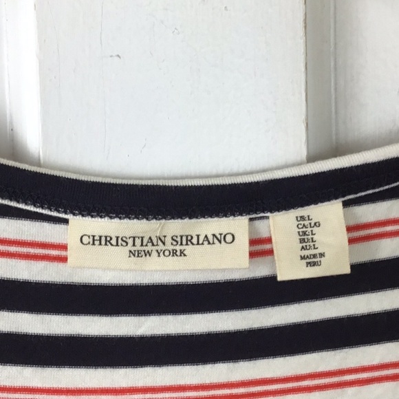 Christian Siriano Striped Twist Hem Tank Top EUC - Picture 4 of 8